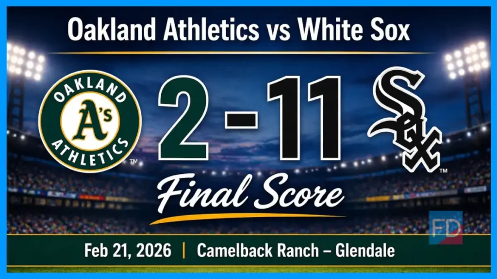 Oakland Athletics vs White Sox Match Player Stats